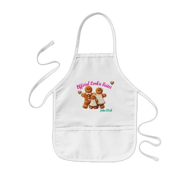 Little Baker Gingerbread  Personalized Kid Apron (Front)