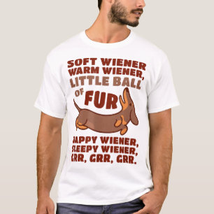 Little Ball Of Fur Soft Warm Wiener Dog Cute Dachs T-Shirt