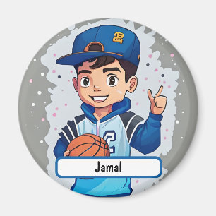 Little Baller Magnet With Custom Nametag