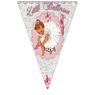 "Little Ballerina" Bunting - Happy Birthday. Flags