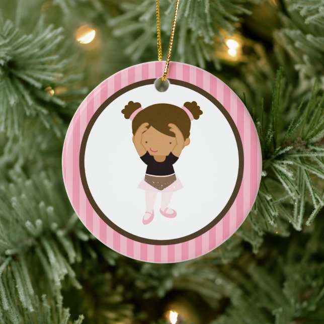 Little Ballerina Ceramic Ornament (Tree)
