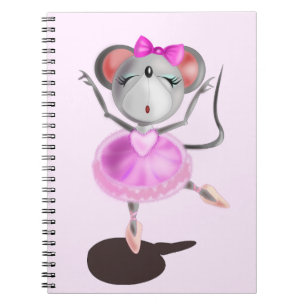 Little Ballerina Mouse Notebook - Your Colours