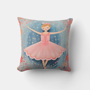 Little Ballerina  Throw Pillow
