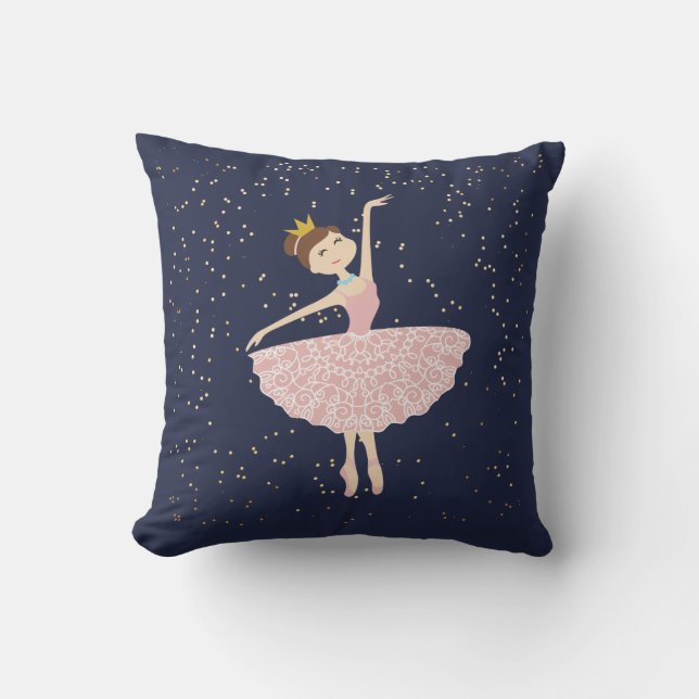 little ballerina throw pillow (Front)
