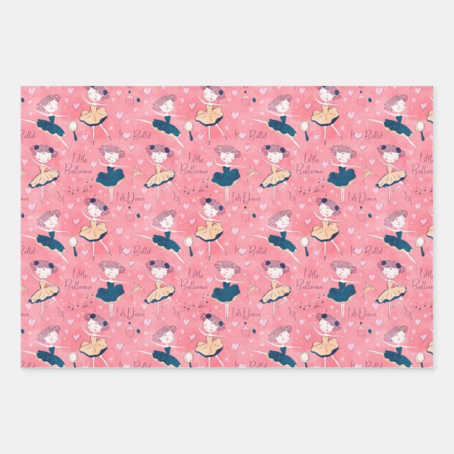 Little ballerina wrapping paper sheet (Front)