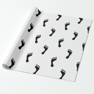 Little Bare Feet in Black and White Wrapping Paper