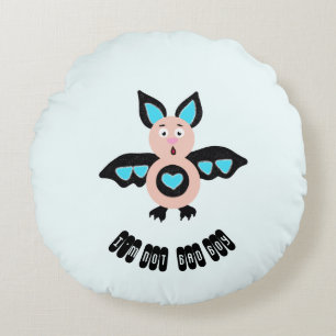 Little bat boy round pillow