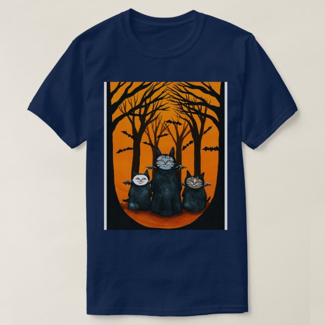 Little Bat Cats T-Shirt (Design Front)