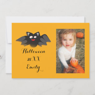Little Bat Customized Halloween Photo Frame / Card