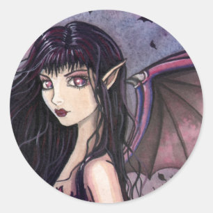 Little Bat Girl Vampire Fairy Stickers