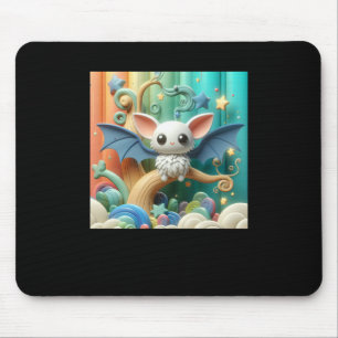 Little Bat In A Fantasy Land Sticker Mouse Pad