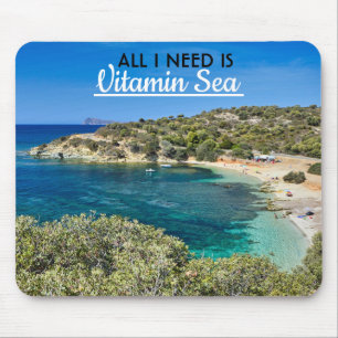 little beach in Sardinia with turquoise water Mouse Pad