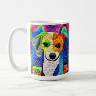 Little Beagle Puppy Quilt Like Design Coffee Mug