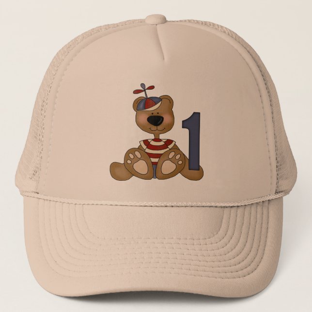 Little Bear 1st Birthday Trucker Hat (Front)