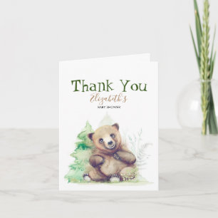Little Bear Baby Shower Thank You Card
