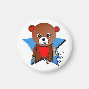 Little bear, cartoon, Cute Magnet