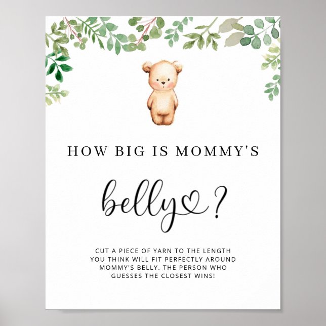 little bear how big is mommy's belly game poster (Front)