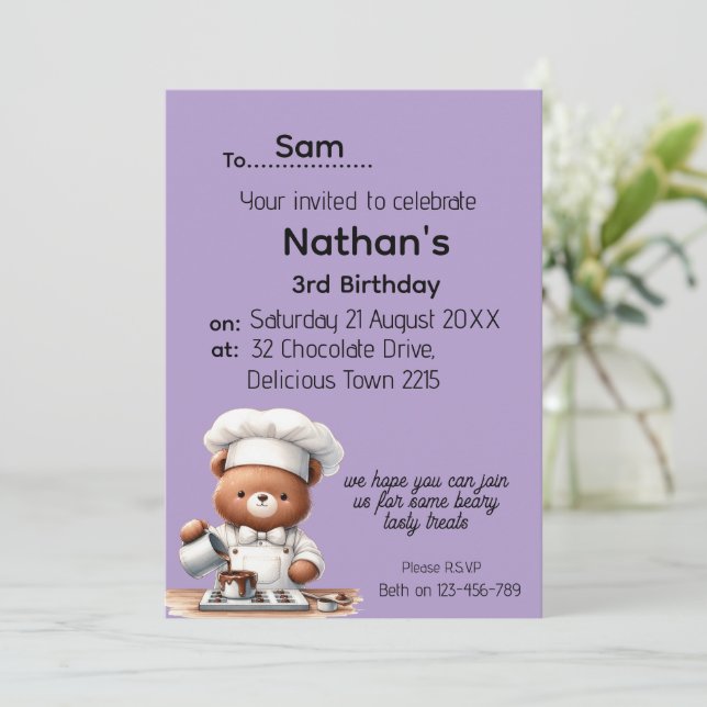 Little Bear Invitation (Standing Front)