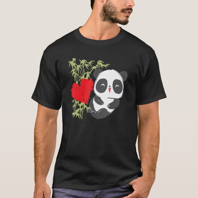 Little Bear Panda Heart Cute Animal  For Men Women T-Shirt (Front)