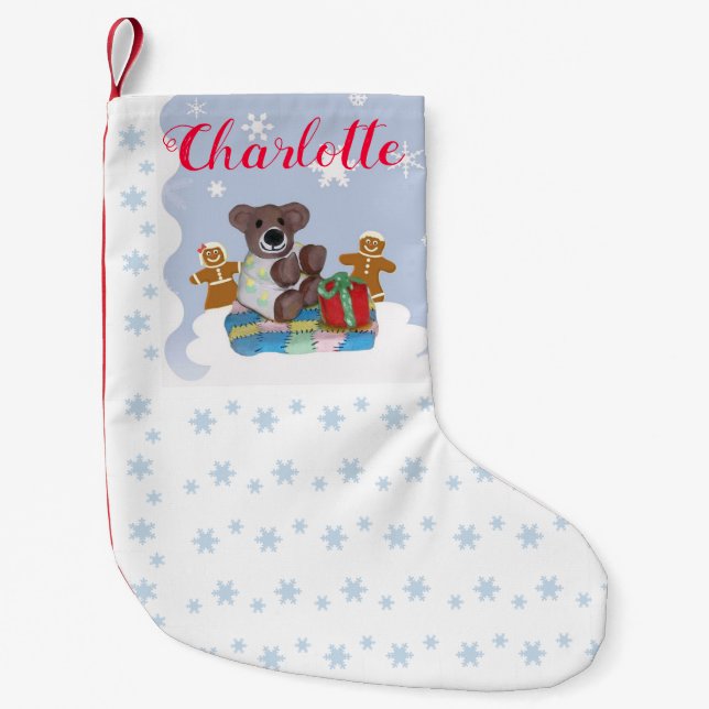 Little Bear Personalized Christmas Stocking (Front)