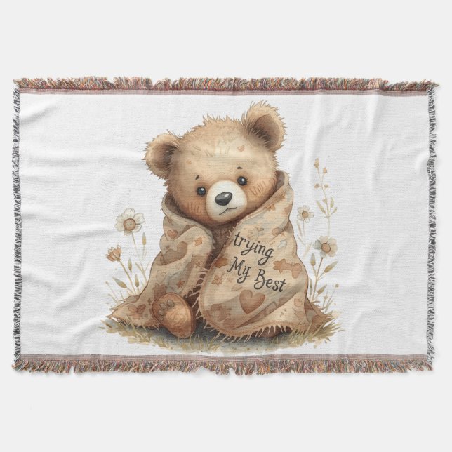 little bear throw blanket (Front)