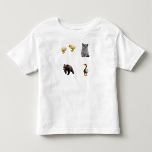 Little Bear Toddler T-Shirt, Cute Animal Friends  T-shirt
