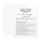 Little bear Who knows mommy best baby shower game