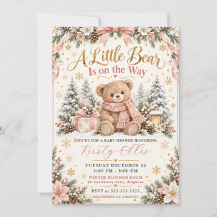 Little Bear Winter Baby Shower Invitation