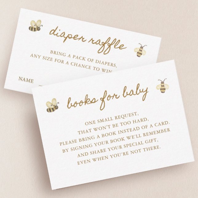Little Bee Baby Shower Book Request Enclosure Card (Creator Uploaded)
