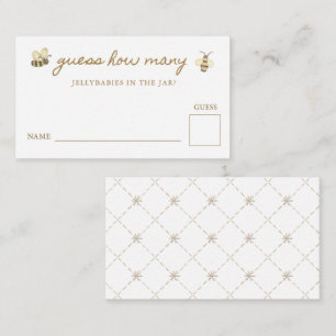 Little Bee Baby Shower Guess How Many Enclosure Card