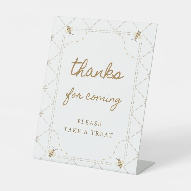 Little Bee Baby Shower Thank You Favour Sign (Front)