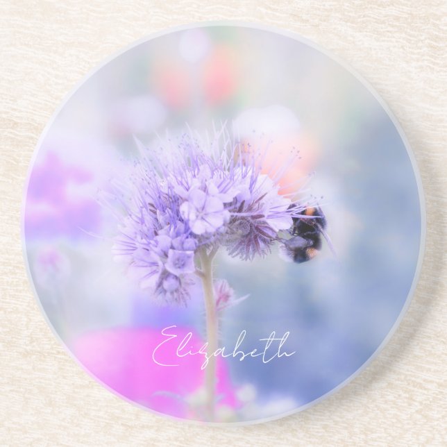 Little Bee Custom Name Coaster (Front)