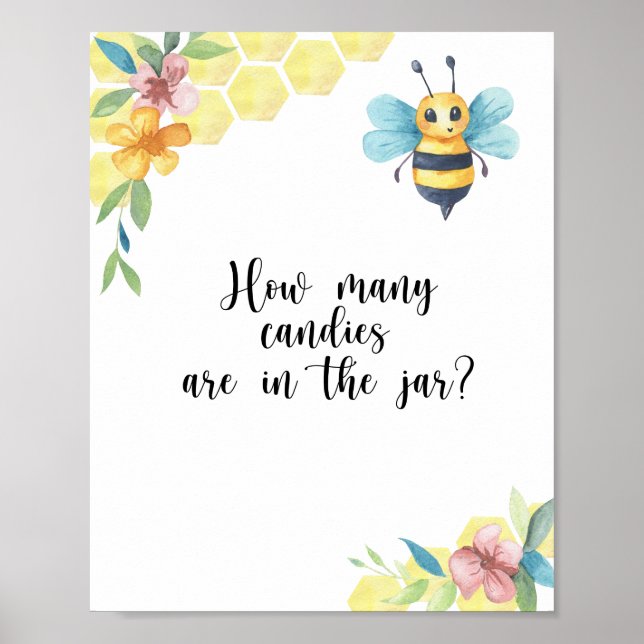 Little BEE devinez combien de bonbons Poster (Devant)