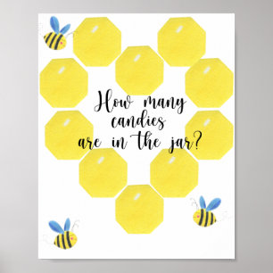 Little BEE devinez combien de bonbons Poster