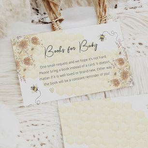 Little Bee Honey Boho Wildflower Book Request Enclosure Card