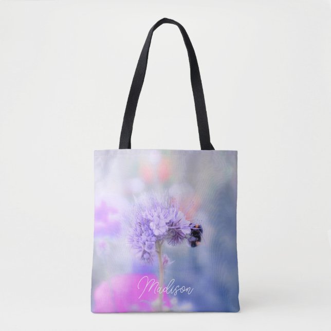 Little Bee Personalized  Tote Bag (Front)