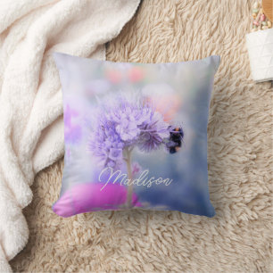 Little Bee  Throw Pillow