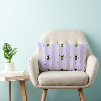 Little bees lumbar pillow