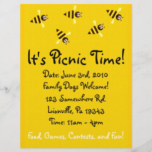 Little Bees Picnic Flyer