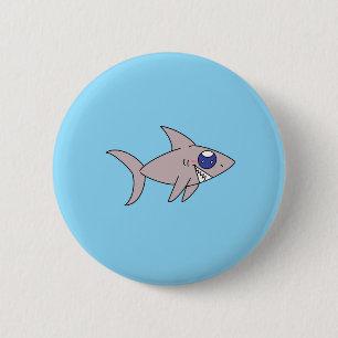 Little Big Eyed Shark 2 Inch Round Button