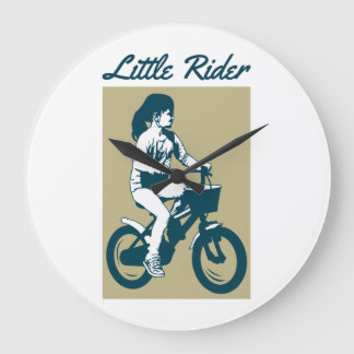 Little Bike Rider - Lovely Design Large Clock