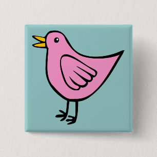 Little Bird 04 2 Inch Square Button