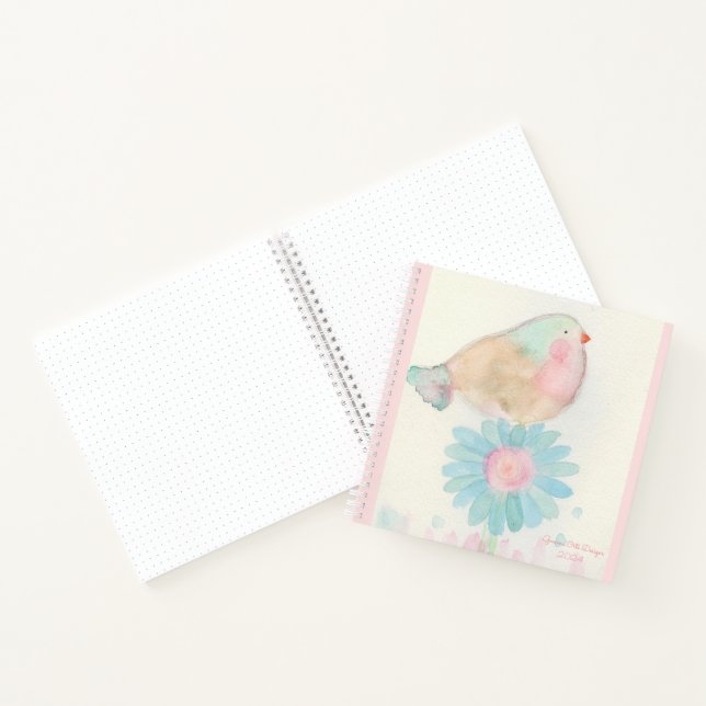 Little bird bullet journal notebook (Inside)