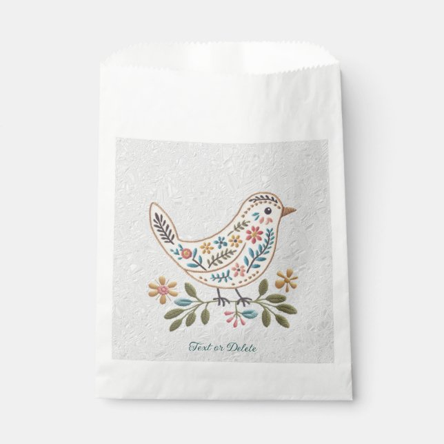 Little Bird Colourful Floral Favour Bags (Front)
