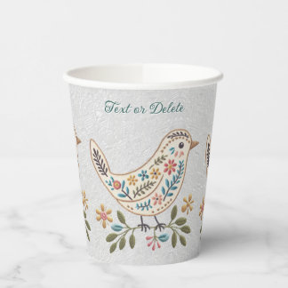 Little Bird Colourful Floral Paper Cups