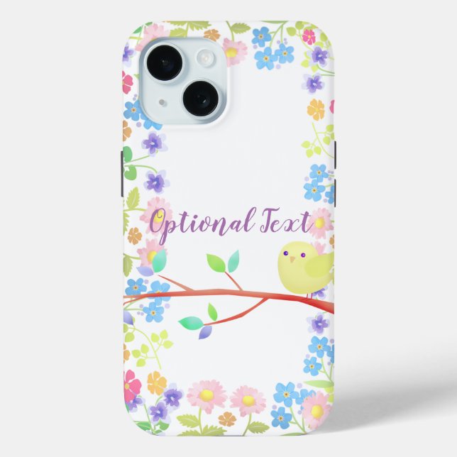 Little Bird on a Flowering Tree  Case-Mate iPhone Case (Back)