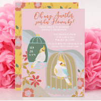 Little Bird Rainbow Pink Girl Birthday