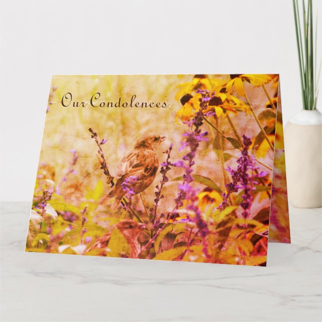 Little Bird Sympathy Card (Front)