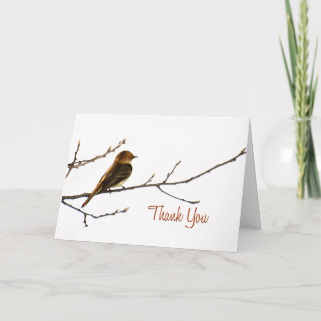Little Bird Thank You Note Card (Front)