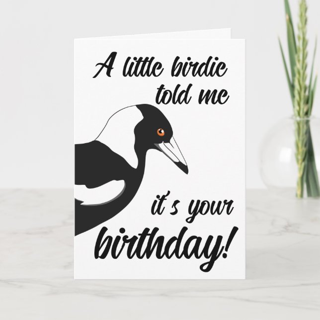 Little birdie birthday card (Front)